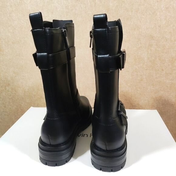 Calvin Klein Women's Galivan Almond Toe Black Booties Boots 8.5M - Picture 4 of 6